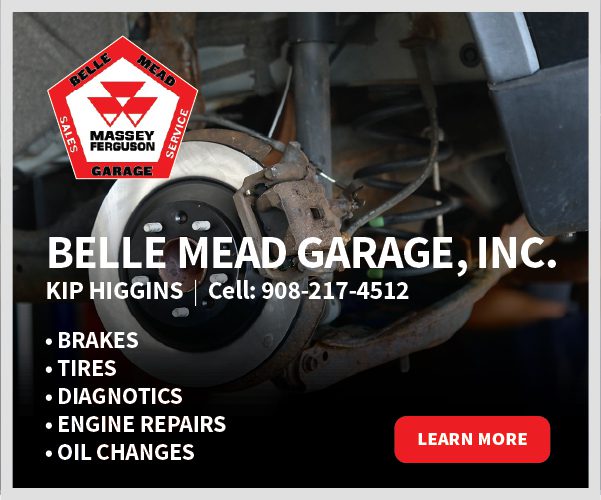 Brake rotor with Belle Mead Garage ad